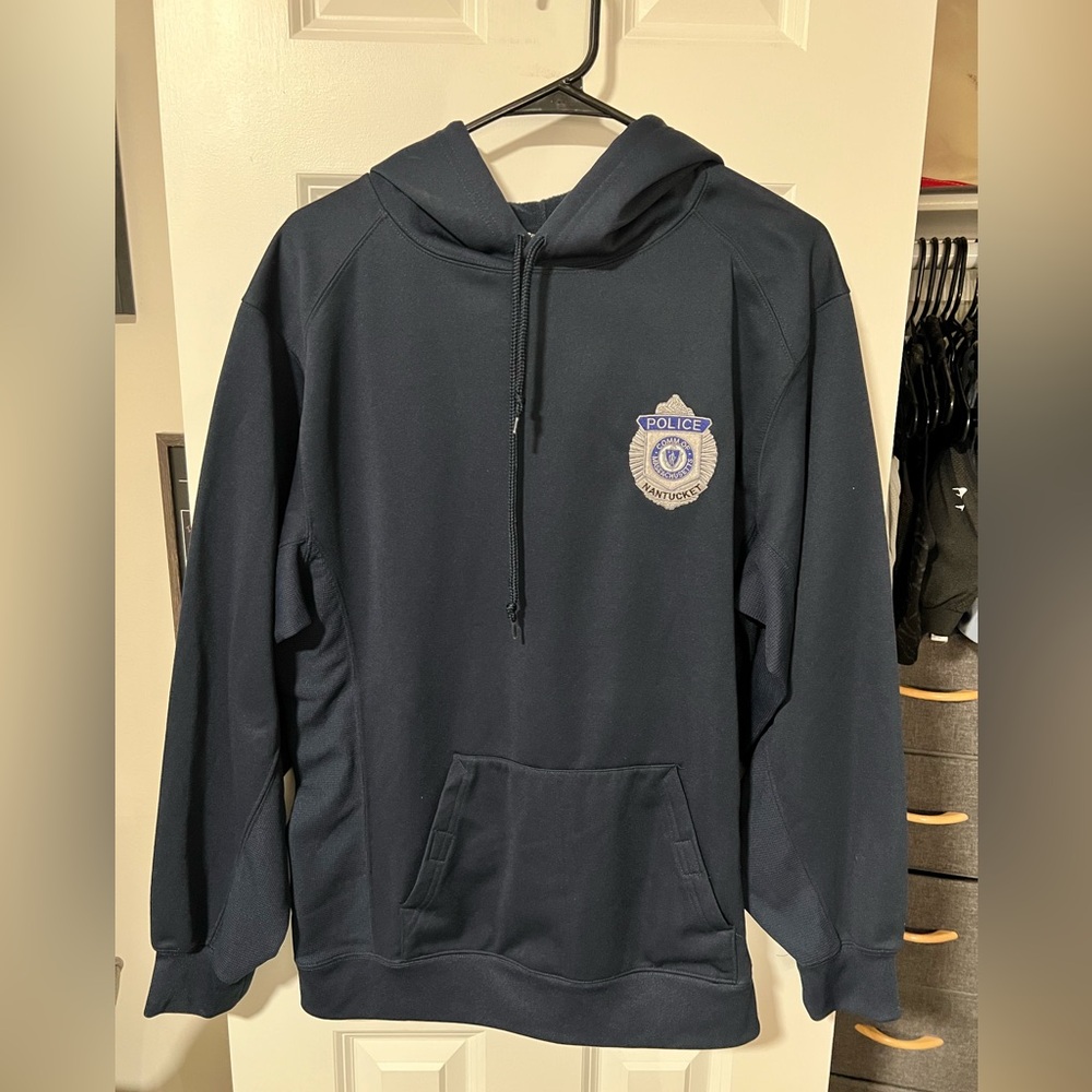 Navy Blue Police Badge Hoodie